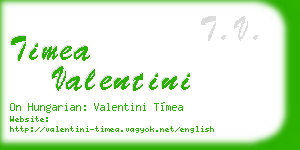 timea valentini business card