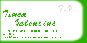 timea valentini business card